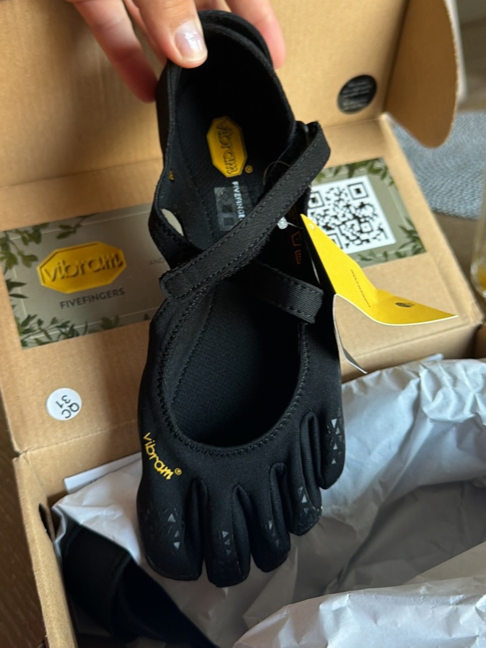 Vibram FiveFingers Women's Black Toe-Separator Mary Jane